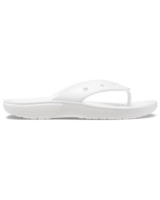 CROCSTM White Classic Flip Casual Flip-Flops