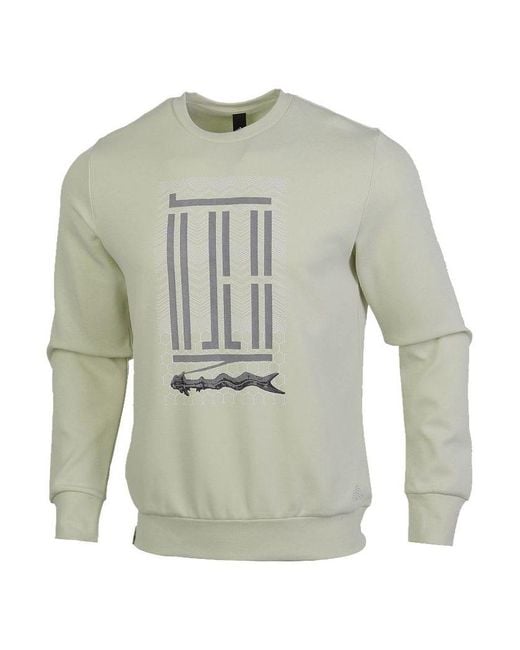 Adidas Green Athleisure Casual Sports Pullover for men