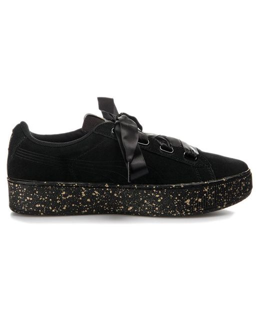 PUMA Black (Wmns) Vikky Platform Ribbon
