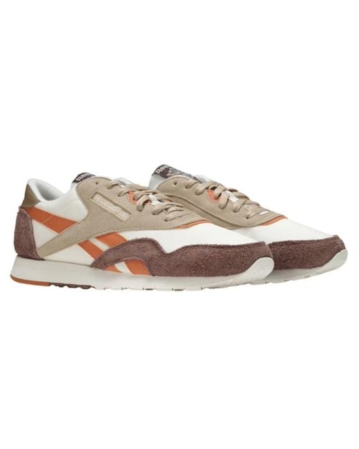 Reebok White Classic Nylon Vintage 'Mahogany Terracotta' for men