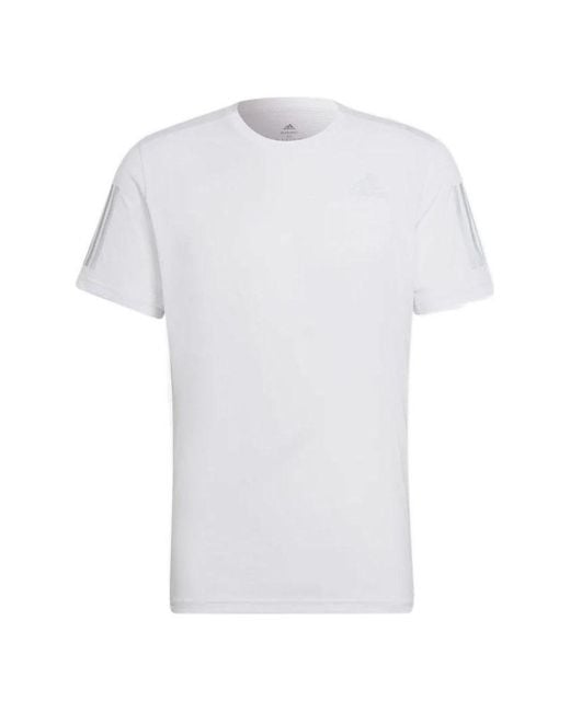 Adidas White Own The Run T Shirt for men
