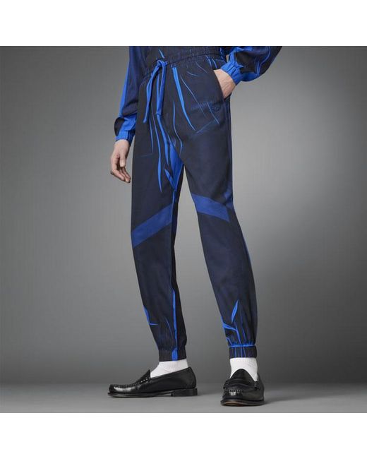 Adidas Blue Originals X Version Crossover Ss22 Casual Colorblock Splicing Logo Sports Pants for men