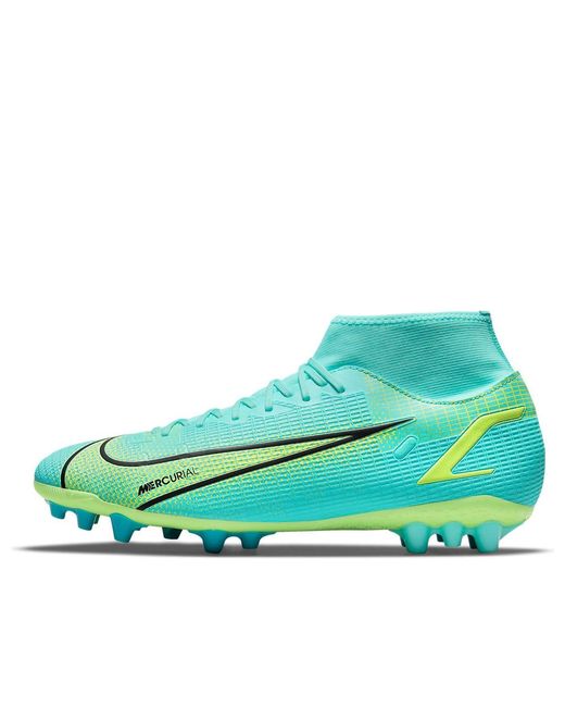Nike Green Mercurial Superfly 8 Academy Ag 'Dynamic Lime Glow' for men