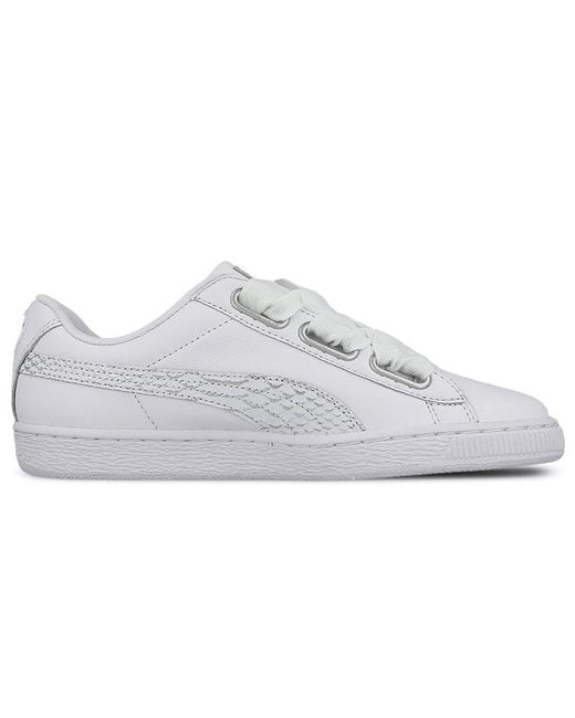 PUMA White (Wmns) Basket Heart Oceanaire Leisure Board Shoes