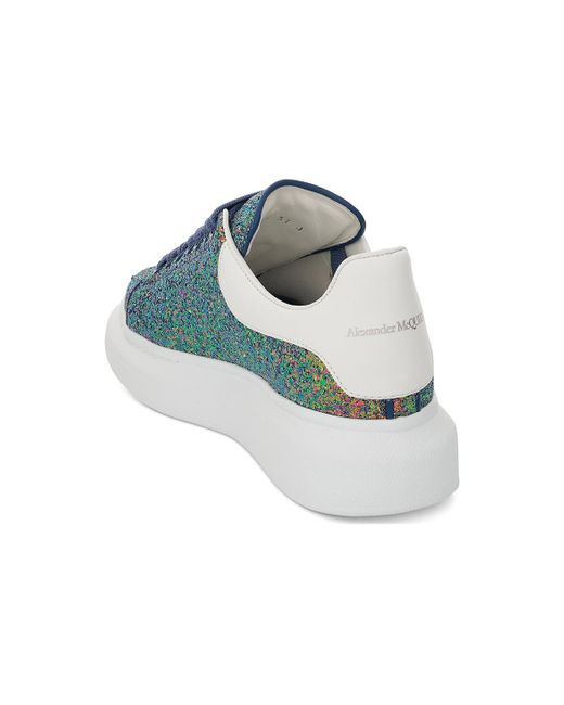 McQueen Blue (Wmns) Oversized Sneaker Glitter 'Petrol'