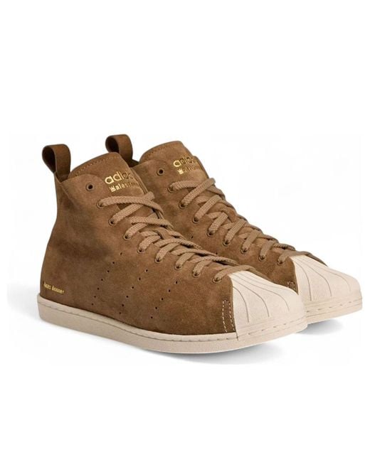 Adidas Brown X Wales Bonner Superstar Hi for men