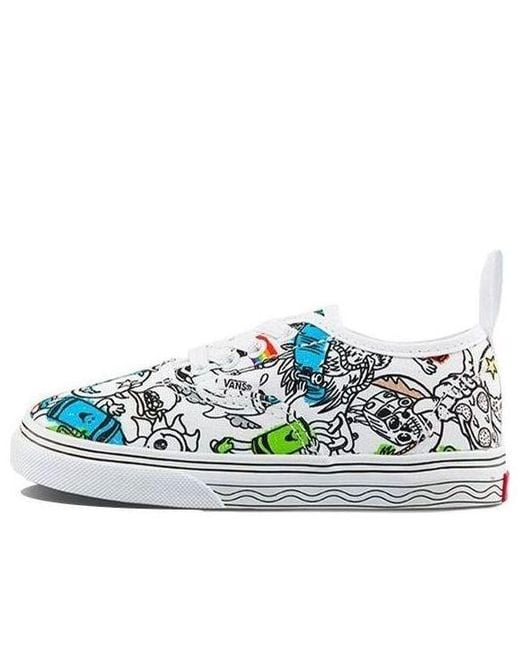 Vans Blue (Td) Crayola X Authentic Elastic Lace 'Sketch Your Way' for men