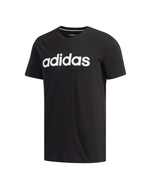 Adidas Black Neo Alphabet Logo Short Sleeve for men