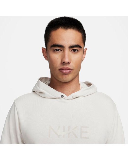 Nike White Sportswear French Terry Pullover Hoodie 'Light Bone' for men