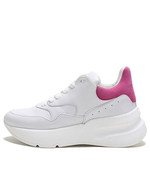 McQueen White (Wmns) Oversized Runner Sneakers Rose'