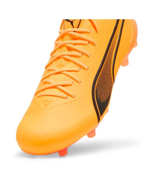 PUMA S King Ultimate Firm Ground Football Boots Orange/black 8 for men