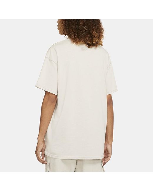 Nike Pink X Fear Of God X Nba Crossover Alphabet Printing Round Neck Short Sleeve for men