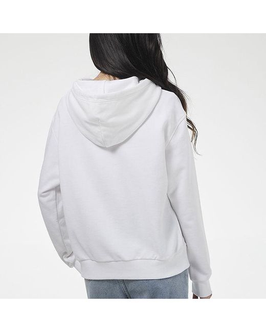 Converse Gray (Wmns) Small Logo Long-Sleeve Hooded Sweater