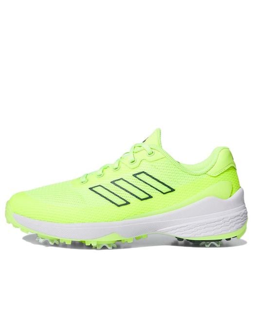 Adidas White Zg23 Vent Golf Shoes 'Lucid Lemon Arctic Night' for men