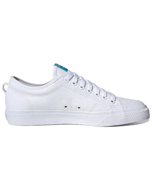Adidas White Nizza Trefoil for men