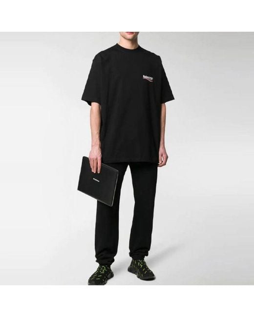 Balenciaga Black (Wmns) Political Campaign Logo Short Sleeve T-Shirt