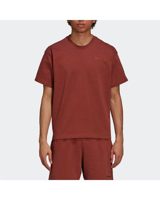 Adidas Brown X Pharrell Humanrace Small Logo T-Shirt 'Coffee' for men