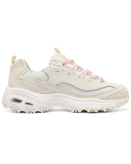 Skechers White (Wmns) D'Lites 1.0 Sneakers