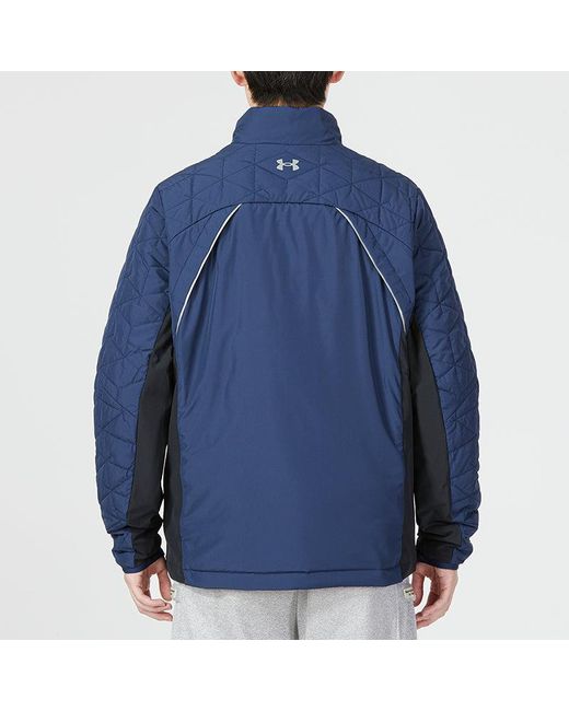 Under Armour Blue Ua Coldgear Reactor Storm Hybrid Full Zip Golf Jacket for men