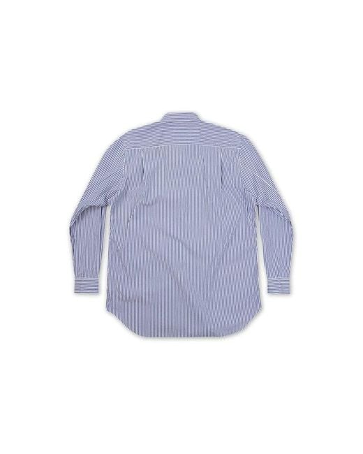COMME DES GARÇONS PLAY Blue Emblem Striped Button Down for men