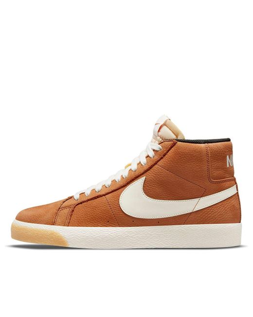 Nike Brown Blazer Sb Mid Iso 'Dark Russet' for men