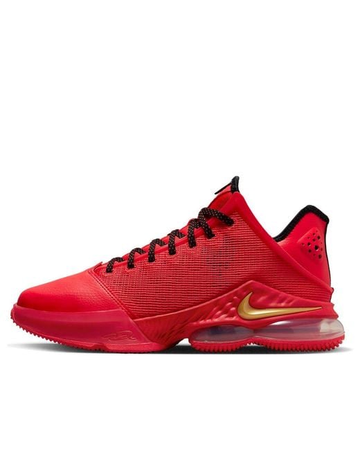 Nike Red Lebron 19 Low 'Light Crimson' for men