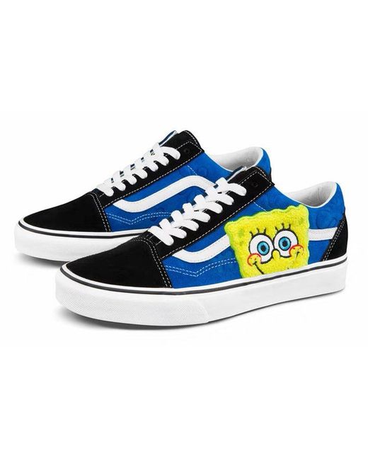 Vans Blue Spongebob Squarepants X Old Skool 'Smile Patch' for men