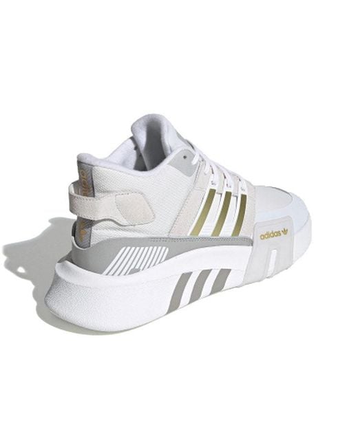 Adidas White Eqt Bask Adv V2 Metallic' for men