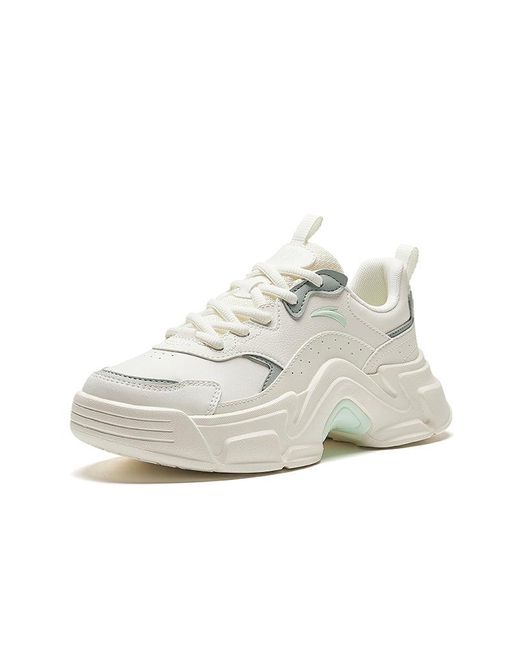 Anta White (Wmns) Platform Leather