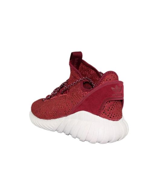 Adidas Red Tubular Doom Sock Primeknit 'Russet' for men