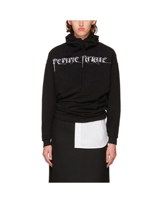 Balenciaga Blue Femme Fatale Oversized Hoodie'