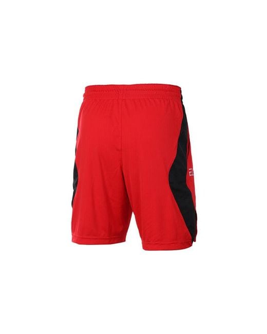 Nike Red Basketball Training Sports Quick-Dry Splicing Short Pant for men