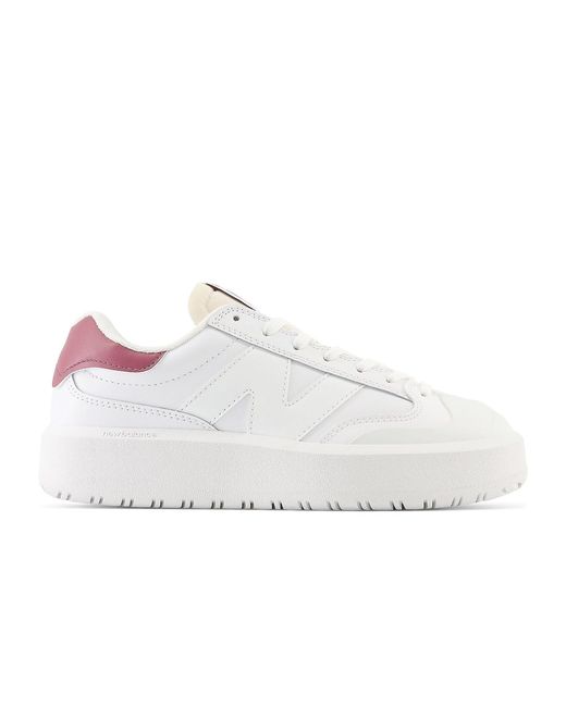 New Balance White Ct302 Washed Burgundy' for men