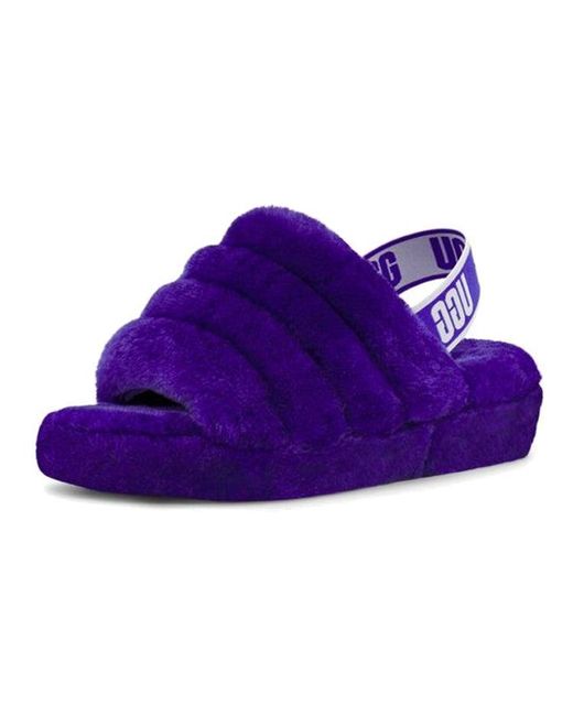 Ugg Purple (Wmns) Fluff Yeah Slide Minimalistic Thick Sole