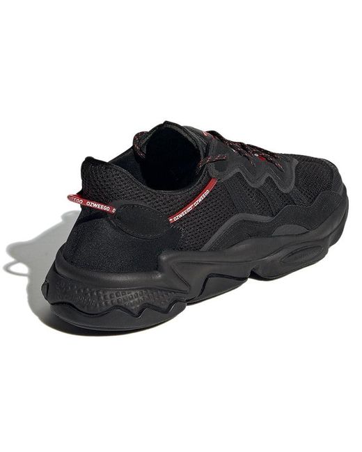 Adidas Black Ozweego Scarlet' for men