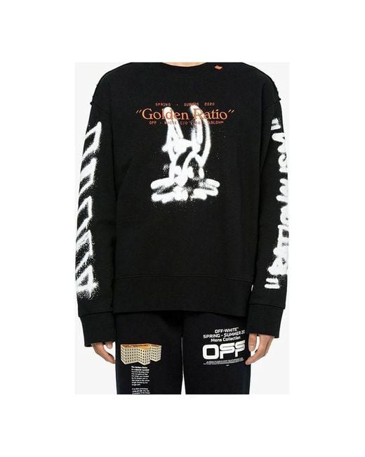 Off-White c/o Virgil Abloh Black Harry The Bunny Graffiti Long Sleeve Sweater for men