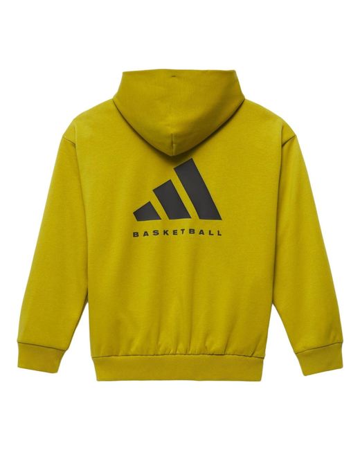 Adidas Yellow Basketball Hoodie for men