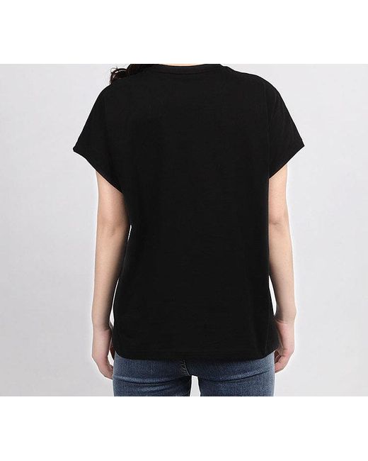 PUMA Black (Wmns) Large Logo Short Sleeve