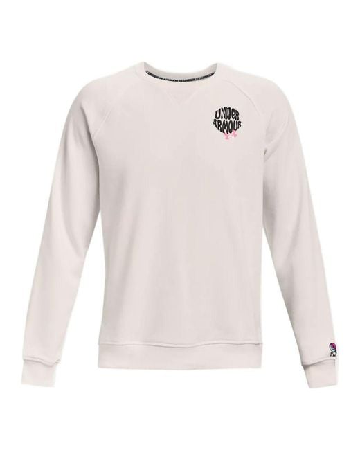 Under Armour White Logo Sweatshirt for men