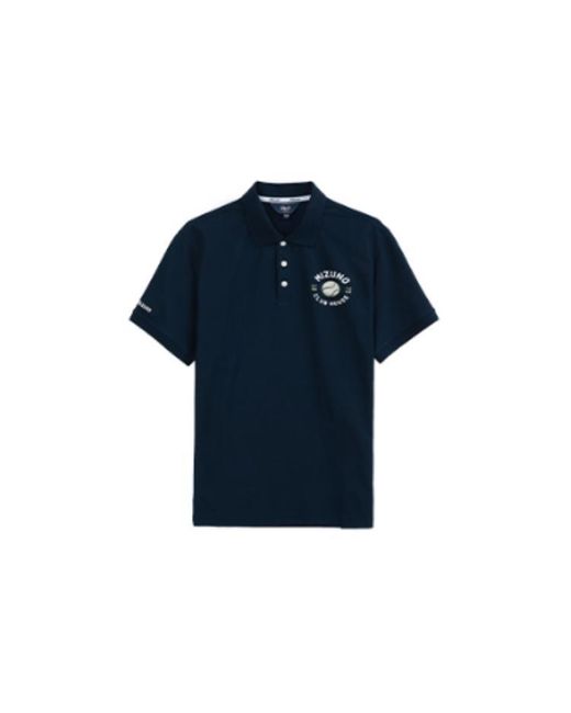 Mizuno Blue Heritage Polo Shirt for men