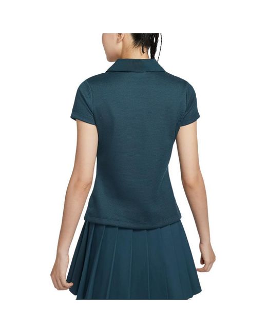 Nike Blue (Wmns) By Yoon Short Sleeve Polo Shirt Asia Sizing 'Armoury'