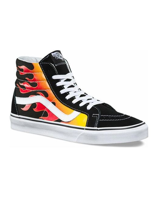 Vans Black Sk8-Hi Reissue 'Flames' for men