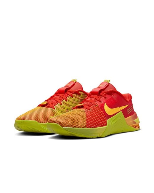 Nike Red Metcon 8 Amp 'Picante Bright Cactus' for men