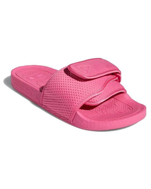 Adidas Pink X Pharrell Boost Slides 'Semi Solar' for men