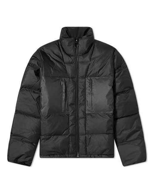 Nike Black Acg Down Fill Jacket Zipper Stand Collar Down Jacket for men