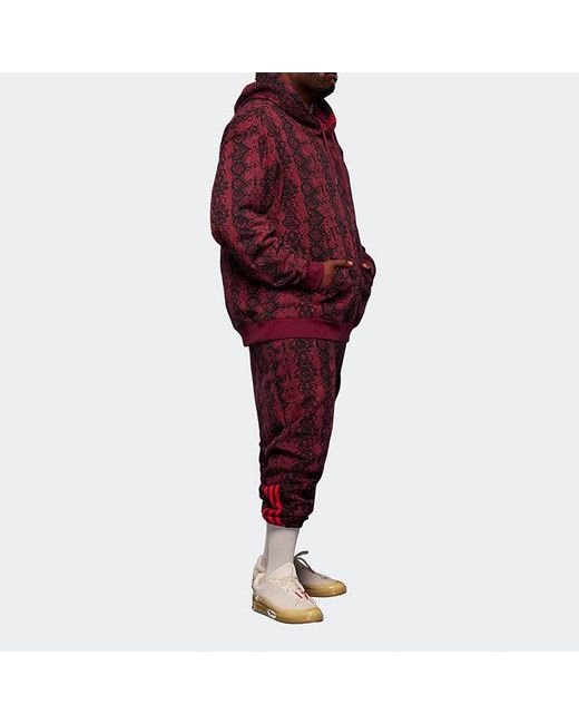 Adidas Red Originals X Ivy Park Crossover Casual Printing Hooded Long Sleeves for men