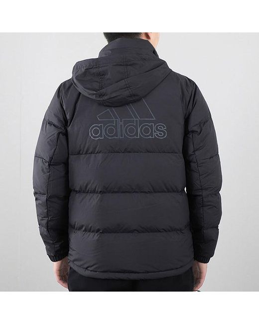 Adidas Gray Logo Print Casual Warm Sport Down Jacket for men