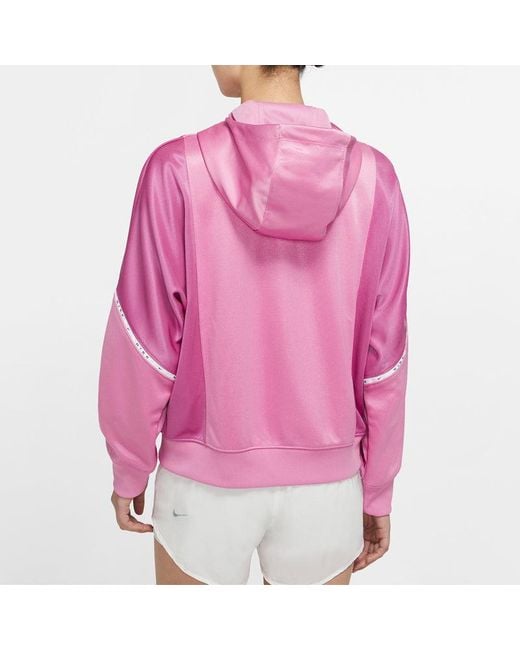 Nike Pink (Wmns) Sportswear Logo Printing Hooded Jacket Coat