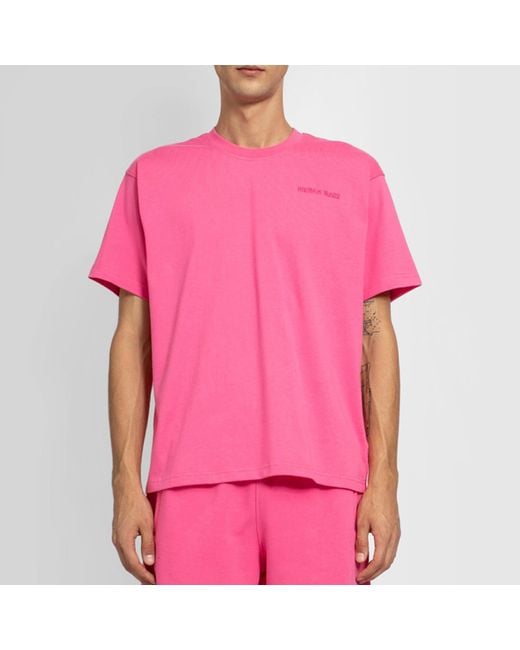 Adidas Pink Originals Pw Basics Shirt Crossover Short Sleeve for men
