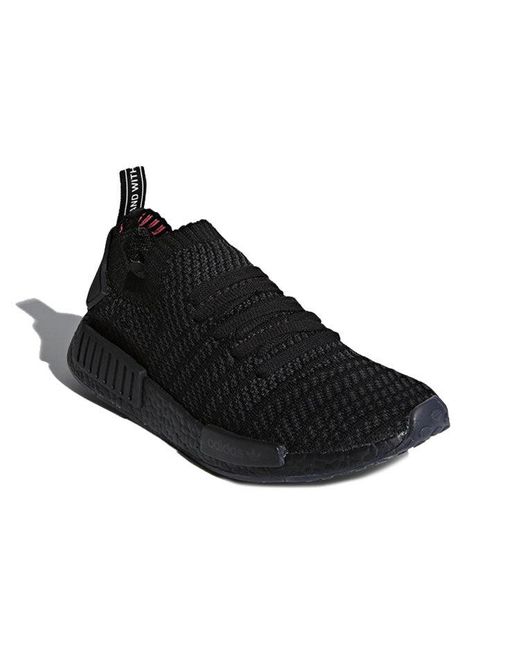Adidas Black Nmd_R1 Primeknit Stlt 'Triple' for men